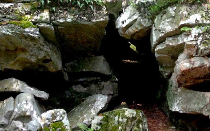 Cave rock formation at Beartown State Park